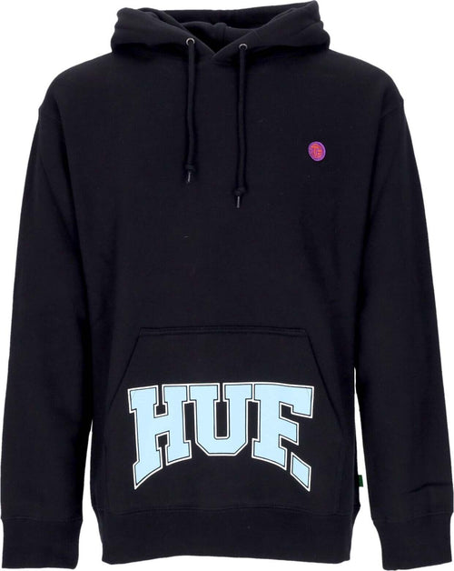 HUF-Felpa-Cappuccio-Uomo-Draft-Pick-P/o-Hoodie-Black-da-uomo