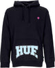 HUF-Felpa-Cappuccio-Uomo-Draft-Pick-P/o-Hoodie-Black-da-uomo