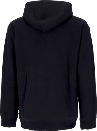 HUF-Felpa-Cappuccio-Uomo-Draft-Pick-P/o-Hoodie-Black-da-uomo