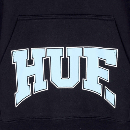 HUF-Felpa-Cappuccio-Uomo-Draft-Pick-P/o-Hoodie-Black-da-uomo