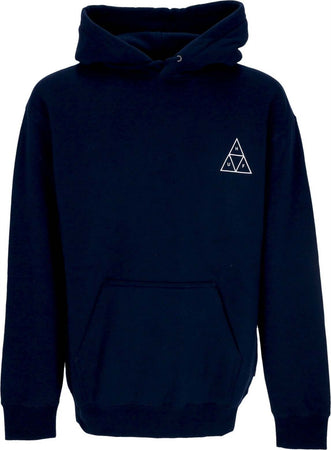HUF-Felpa-Cappuccio-Uomo-Set-Triple-Triangle-Po-Hoodie-Navy-da-uomo