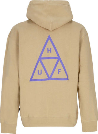 HUF-Felpa-Cappuccio-Uomo-Set-Triple-Triangle-Po-Hoodie-Oatmeal-da-uomo