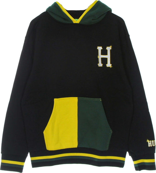 HUF-Felpa-Cappuccio-Uomo-Sideline-P/o-Hoodie-Black-da-uomo
