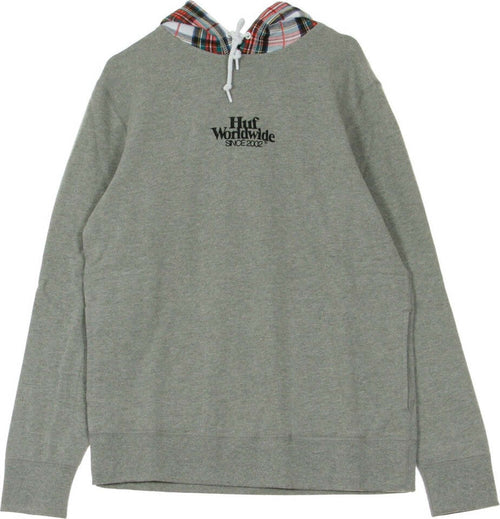 HUF-Felpa-Cappuccio-Uomo-Vicious-P/o-Hoodie-Grey-Heather-da-uomo