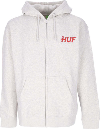 HUF-Felpa-Cappuccio-Zip-Uomo-Enforcer-Full-Zip-Hoodie-Athletic-Heather-da-uomo