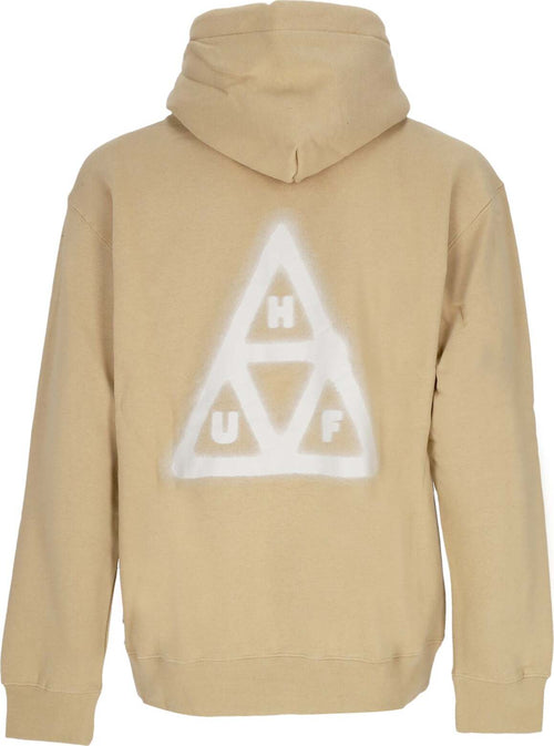 HUF-Felpa-Cappuccio-Zip-Uomo-Horus-Full-Zip-Hoodie-Oatmeal-da-uomo