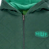 HUF-Felpa-Cappuccio-Zip-Uomo-Workman-Quilted-Full-Zip-Forest-Green-da-uomo
