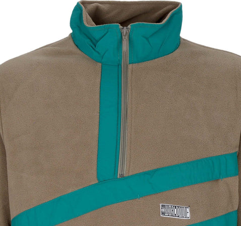 HUF-Felpa-Collo-Alto-Uomo-Range-Quarter-Zip-Polar-Fleece-Olive-da-uomo
