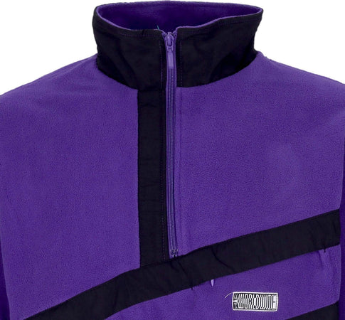 HUF-Felpa-Collo-Alto-Uomo-Range-Quarter-Zip-Polar-Fleece-Purple-da-uomo