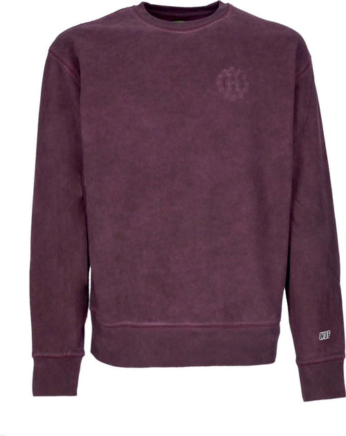 HUF-Felpa-Girocollo-Uomo-12-Galaxies-Faded-Crewneck-Wine-da-uomo