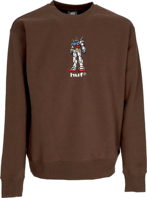 HUF-Felpa-Girocollo-Uomo-79-Crewneck-X-Gundam-Chocolate-da-uomo