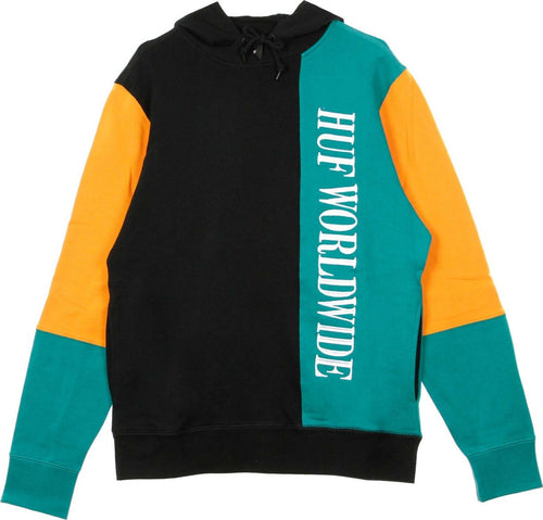 HUF-Felpa-Leggera-Cappuccio-Uomo-Piet-P/o-Black-da-uomo