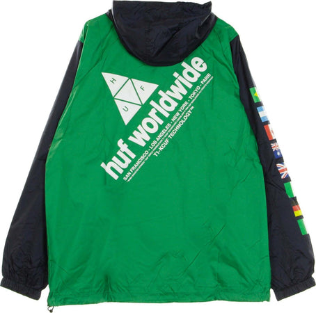 HUF-Giacca-a-Vento-Infilabile-Uomo-Flags-Anorak-Jacket-French-Navy-da-uomo