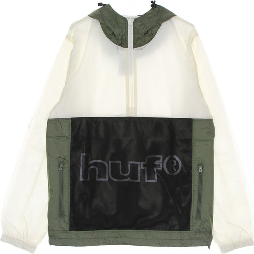 HUF-Giacca-a-Vento-Infilabile-Uomo-Wireframe-Anorak-Natural-da-uomo
