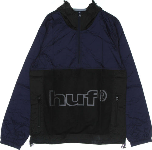 HUF-Giacca-a-Vento-Infilabile-Uomo-Wireframe-Anorak-Navy-da-uomo