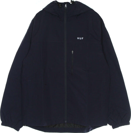 HUF-Giacca-a-Vento-Uomo-Essentials-Zip-Standard-Shell-Navy-da-uomo