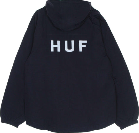 HUF-Giacca-a-Vento-Uomo-Essentials-Zip-Standard-Shell-Navy-da-uomo
