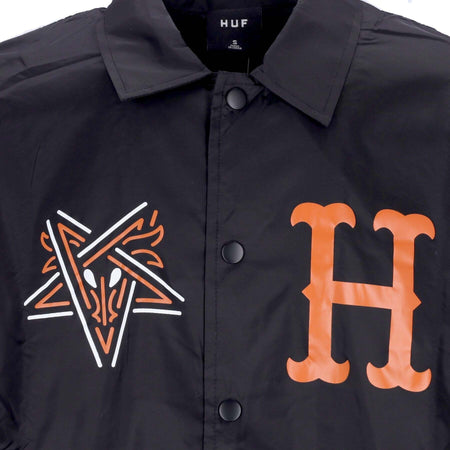 HUF-Giacca-Coach-Jacket-Uomo-Split-Coaches-Jacket-X-Thrasher-Black-da-uomo