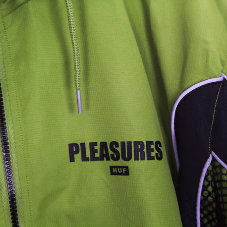 HUF-Giacca-Tuta-Cappuccio-Uomo-Darton-Track-Jacket-X-Pleasures-Green-da-uomo
