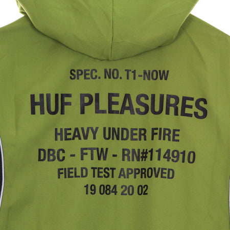 HUF-Giacca-Tuta-Cappuccio-Uomo-Darton-Track-Jacket-X-Pleasures-Green-da-uomo