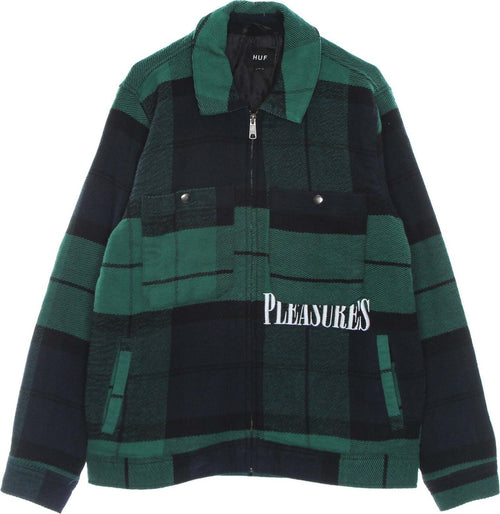 HUF-Giacca-Workwear-Uomo-Blackwatch-Work-Jacket-Navy-da-uomo