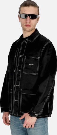 HUF-Giacca-Workwear-Uomo-Contrast-Nylon-Chore-Jacket-Black-da-uomo