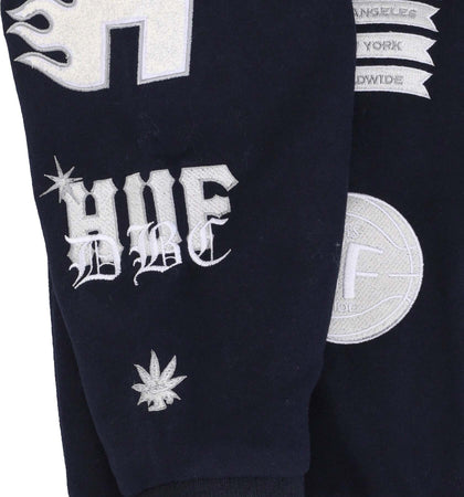 HUF-Giubbotto-College-Uomo-20-Year-Classic-H-Varsity-Jacket-Navy-da-uomo