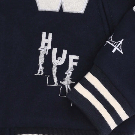 HUF-Giubbotto-College-Uomo-20-Year-Classic-H-Varsity-Jacket-Navy-da-uomo
