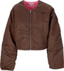 HUF-Giubbotto-Corto-Donna-Paisley-Satin-Bomber-Brown-da-donna