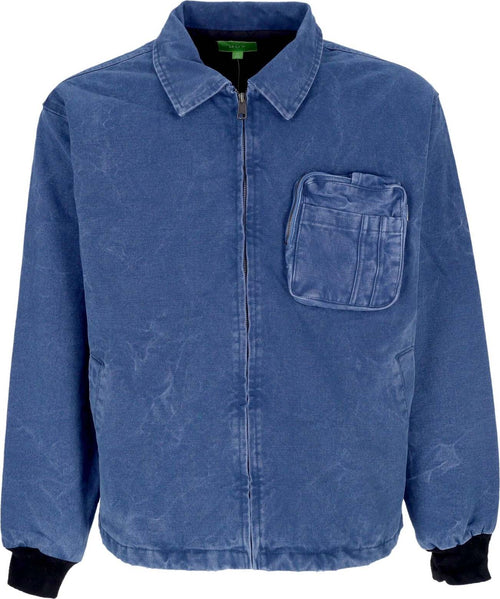 HUF-Giubbotto-Uomo-Bowen-Work-Jacket-Washed-Blue-da-uomo