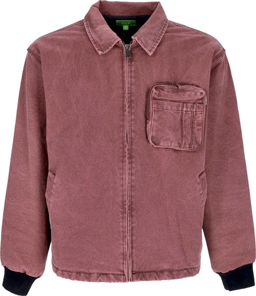 HUF-Giubbotto-Uomo-Bowen-Work-Jacket-Wine-da-uomo