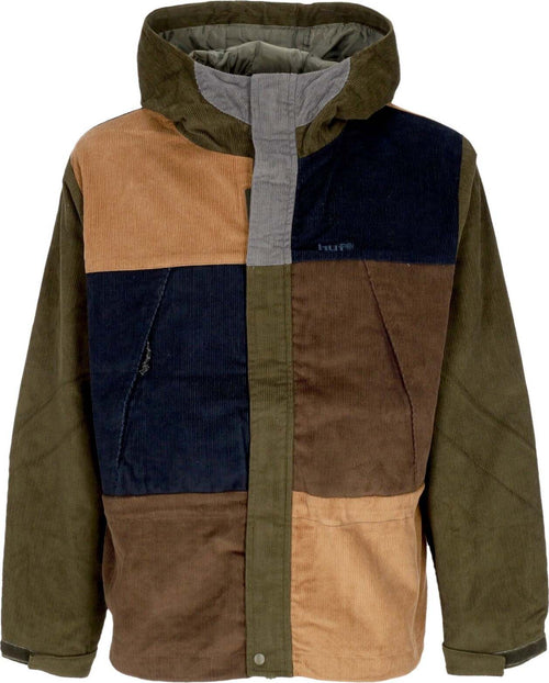 HUF-Giubbotto-Uomo-Contrast-Cord-Mountain-Jacket-Avocado-da-uomo
