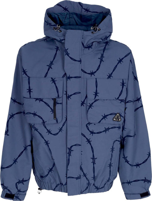 HUF-Giubbotto-Uomo-Reservoir-Jacket-Oil-Blue-da-uomo