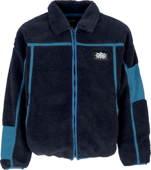 HUF-Orsetto-Uomo-Livingston-Sherpa-Jacket-Blue-Night-da-uomo