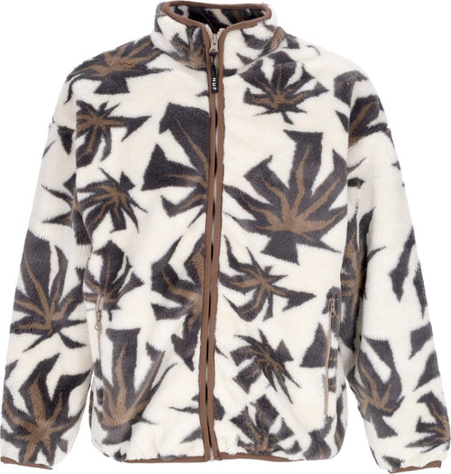 HUF-Orsetto-Uomo-Lowell-Jacquard-Sherpa-Zip-Natural-da-uomo
