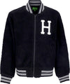 HUF-Orsetto-Uomo-Sherpa-Varsity-Jacket-Black-da-uomo