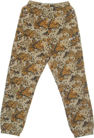 HUF-Pantalone-Tuta-Felpato-Donna-Contra-Fleece-Pant-Tan-Camo-da-donna