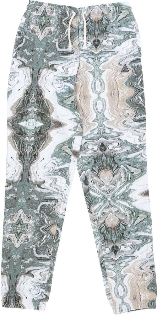 HUF-Pantalone-Tuta-Felpato-Donna-Swirl-Fleece-Pant-Olive-da-donna