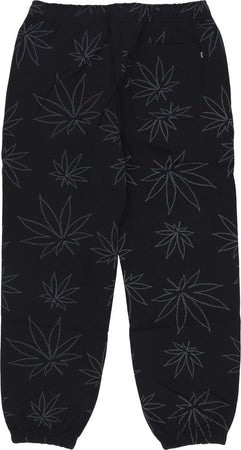 HUF-Pantalone-Tuta-Felpato-Uomo-Plantlife-Fleece-Pant-Black-da-uomo