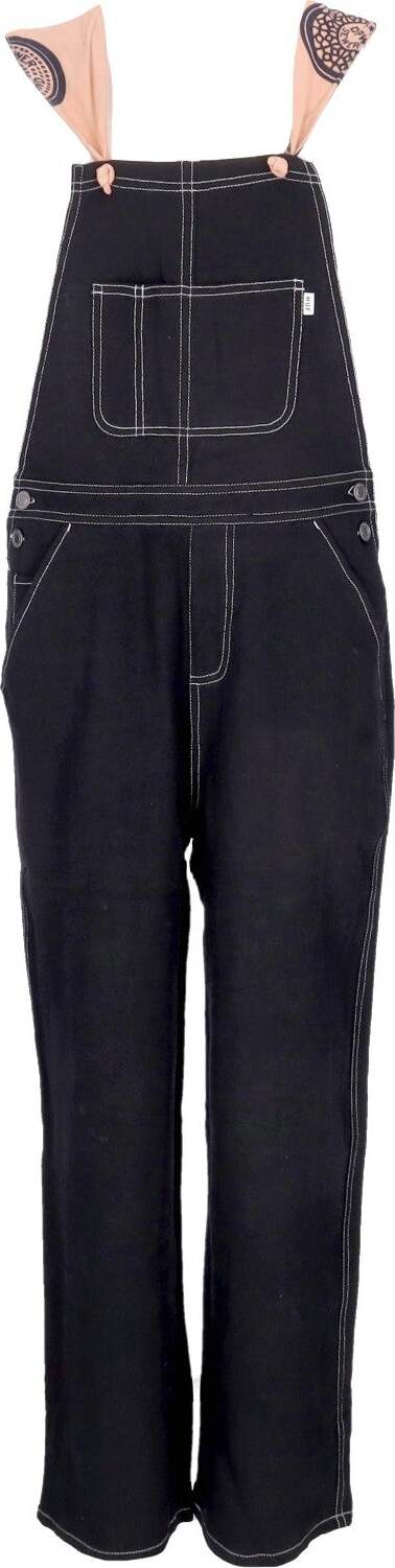 HUF-Salopette-Donna-Lightweight-Handkerchief-Overall-Black-da-donna