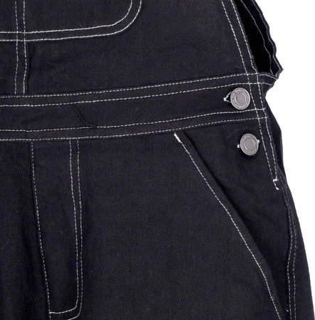 HUF-Salopette-Donna-Lightweight-Handkerchief-Overall-Black-da-donna