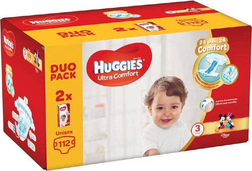 HUGGIES Ultra Comfort Duo Pack Pannolini Pacco Risparmio Maxi Scorta Pannolino a Prova di Movimento Pannolini Sanitaria Gioia del Bimbo - Villa San Giovanni, Commerciovirtuoso.it