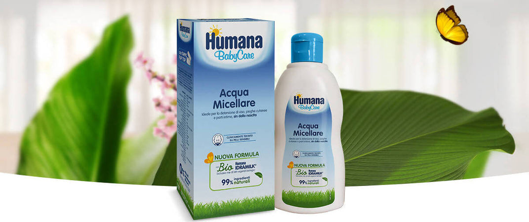 HUMANA Baby Care Acqua Micellare 300ml Nuova Formula Bio 99% di ingredienti naturali Detergente Bambini Igiene Sanitaria Gioia del Bimbo - Villa San Giovanni, Commerciovirtuoso.it