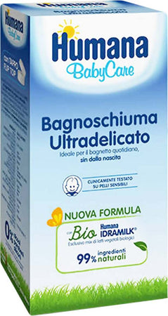 Humana Baby Care Bagnoschiuma Ultradelicato Per Bambini 200 Ml Humana Bio 99% Di Ingredienti Naturali Igiene Sanitaria Gioia del Bimbo - Villa San Giovanni, Commerciovirtuoso.it