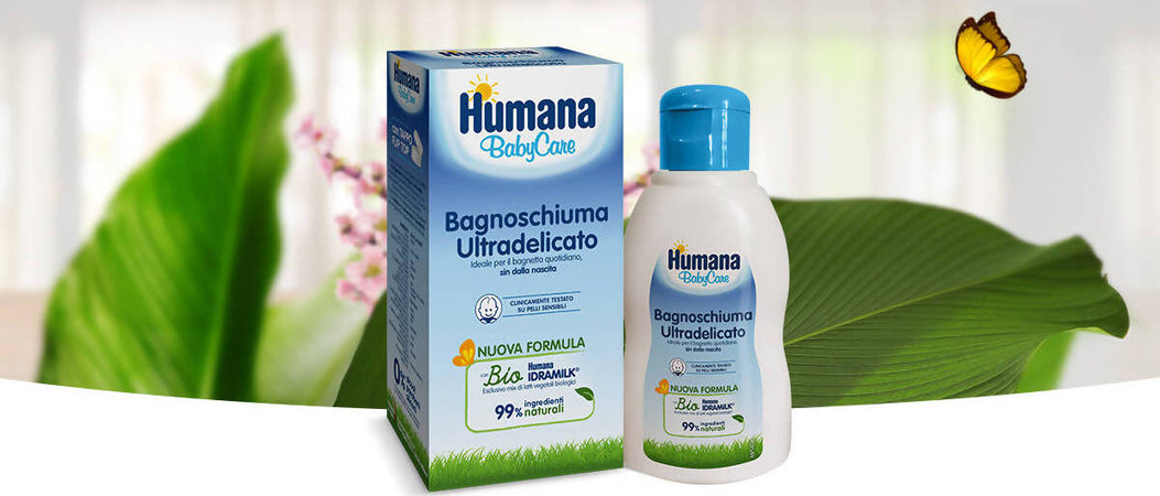 Humana Baby Care Bagnoschiuma Ultradelicato Per Bambini 200 Ml Humana Bio 99% Di Ingredienti Naturali Igiene Sanitaria Gioia del Bimbo - Villa San Giovanni, Commerciovirtuoso.it
