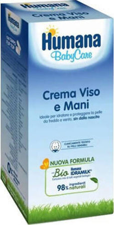 HUMANA Baby Care Crema Viso e Mani 50 ml Crema Protettiva per Bambini e Neonati 98% di ingredienti naturali Igiene Sanitaria Gioia del Bimbo - Villa San Giovanni, Commerciovirtuoso.it