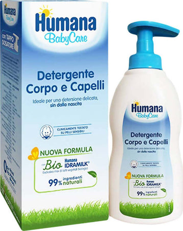 Humana Babycare Detergente Corpo E Capelli 300ml Humana Bio Idramilk 99% Di Ingredienti Naturali Igiene Sanitaria Gioia del Bimbo - Villa San Giovanni, Commerciovirtuoso.it
