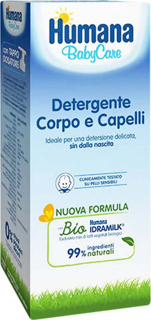 Humana Babycare Detergente Corpo E Capelli 300ml Humana Bio Idramilk 99% Di Ingredienti Naturali Igiene Sanitaria Gioia del Bimbo - Villa San Giovanni, Commerciovirtuoso.it