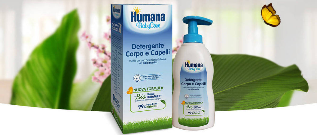 Humana Babycare Detergente Corpo E Capelli 300ml Humana Bio Idramilk 99% Di Ingredienti Naturali Igiene Sanitaria Gioia del Bimbo - Villa San Giovanni, Commerciovirtuoso.it