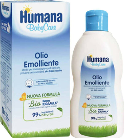 Humana Babycare Olio Emolliente 250 Ml Humana Bio Idramilk Ideale Per Pelli Delicate, Previene Arrossamenti 99% Di Ingredienti Naturali Igiene Sanitaria Gioia del Bimbo - Villa San Giovanni, Commerciovirtuoso.it